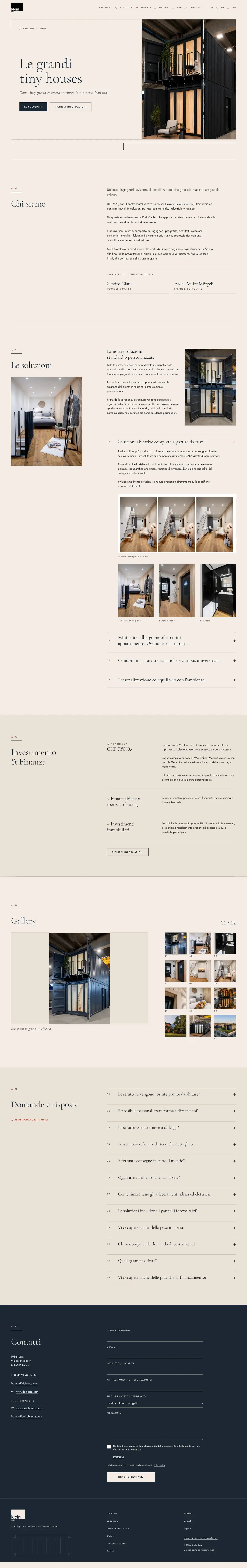 Die erste Ansicht von kleincasa.com am Computer